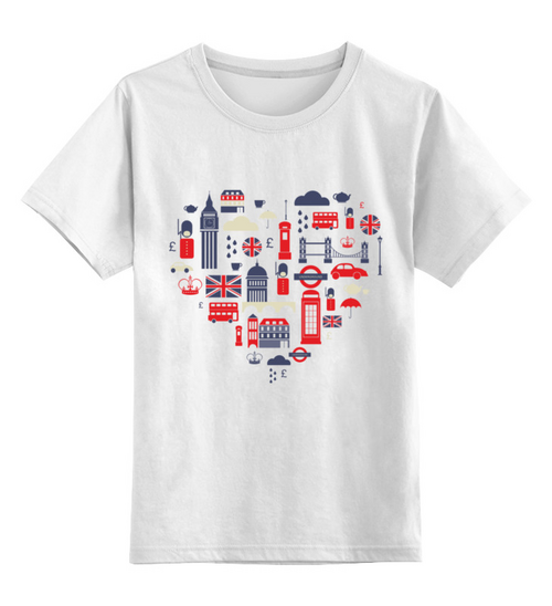 Заказать детскую футболку в Москве. Детская футболка классическая унисекс Англия 2 от сергей дудников - готовые дизайны и нанесение принтов.