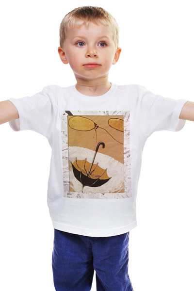Заказать детскую футболку в Москве. Детская футболка классическая унисекс Umbrella&baloons от Anna Tse - готовые дизайны и нанесение принтов.