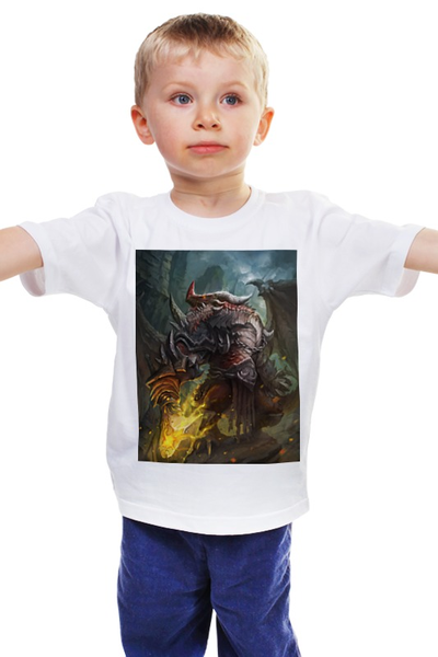 Заказать детскую футболку в Москве. Детская футболка классическая унисекс Dragon knight от scoopysmith - готовые дизайны и нанесение принтов.