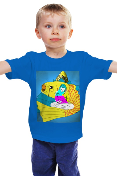 Заказать детскую футболку в Москве. Детская футболка классическая унисекс Вселенная любит тебя от Алексей Найденов-Казанцев - готовые дизайны и нанесение принтов.