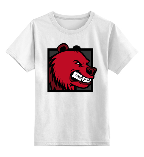 Заказать детскую футболку в Москве. Детская футболка классическая унисекс RED BEAR от Jimmy Flash - готовые дизайны и нанесение принтов.