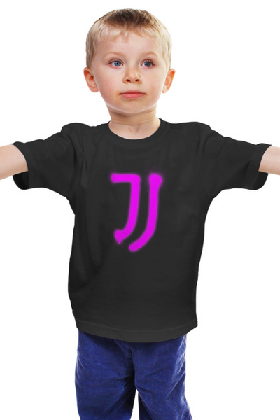 Заказать детскую футболку в Москве. Детская футболка классическая унисекс Juventus | Spray logo (2021) от 0x000000123 - готовые дизайны и нанесение принтов.