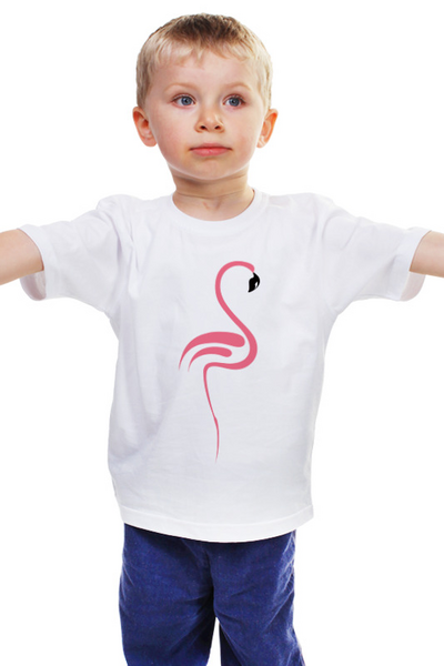 Заказать детскую футболку в Москве. Детская футболка классическая унисекс ❖Flamingo Stylized❖ от balden - готовые дизайны и нанесение принтов.