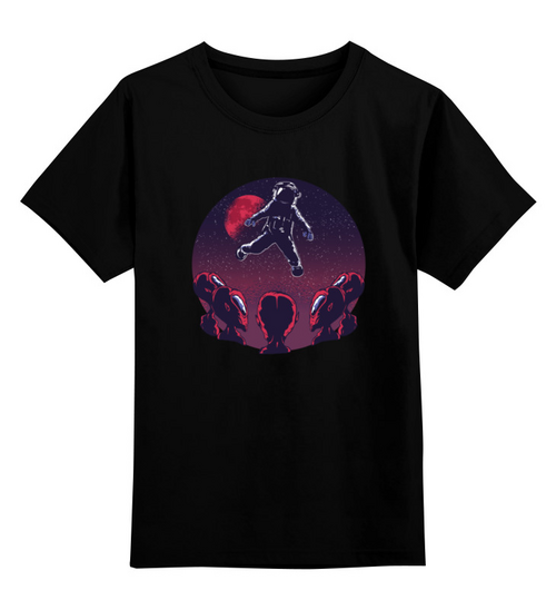 Заказать детскую футболку в Москве. Детская футболка классическая унисекс Astronaut Alien от Павел Павел - готовые дизайны и нанесение принтов.