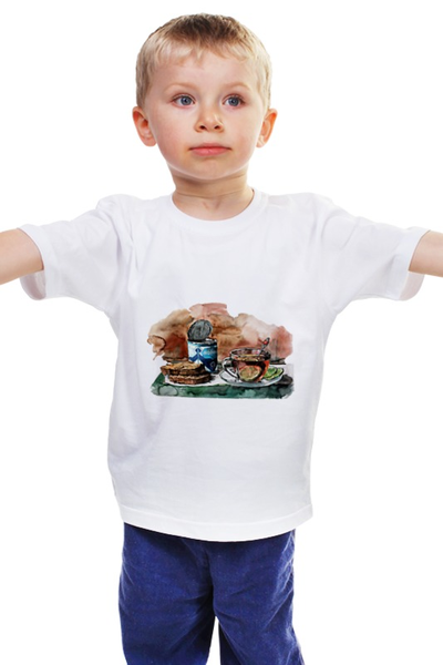 Заказать детскую футболку в Москве. Детская футболка классическая унисекс Чаепитие от Acid Kiss - готовые дизайны и нанесение принтов.