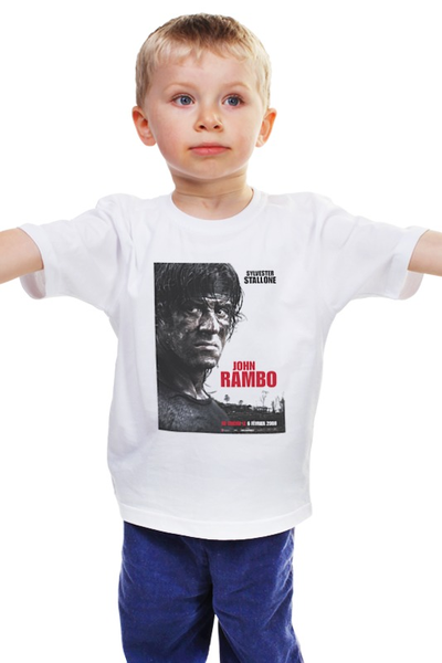 Заказать детскую футболку в Москве. Детская футболка классическая унисекс Rambo IV  от KinoArt - готовые дизайны и нанесение принтов.