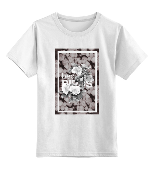 Заказать детскую футболку в Москве. Детская футболка классическая унисекс Цветы и птица от AstArt - готовые дизайны и нанесение принтов.