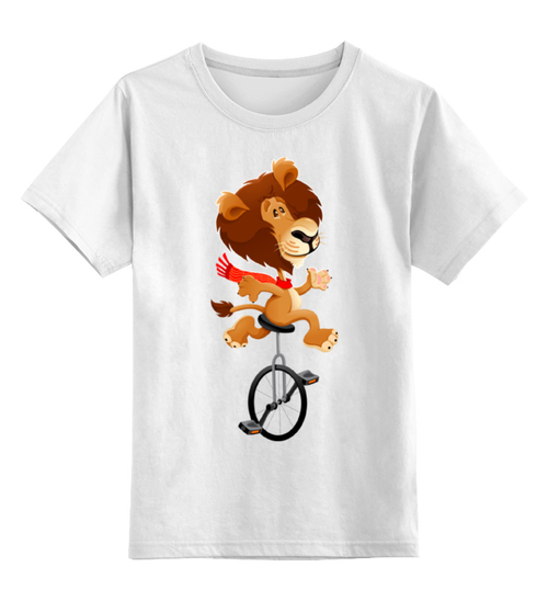 Заказать детскую футболку в Москве. Детская футболка классическая унисекс Забавный лев от svetlanas - готовые дизайны и нанесение принтов.