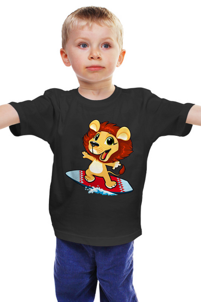 Заказать детскую футболку в Москве. Детская футболка классическая унисекс Серфинг  от T-shirt print  - готовые дизайны и нанесение принтов.