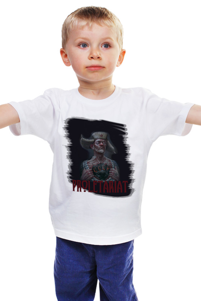 Заказать детскую футболку в Москве. Детская футболка классическая унисекс Пролетариат от Leichenwagen - готовые дизайны и нанесение принтов.