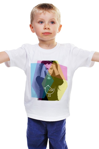 Заказать детскую футболку в Москве. Детская футболка классическая унисекс Моника Белуччи от mashunya_999@mail.ru - готовые дизайны и нанесение принтов.
