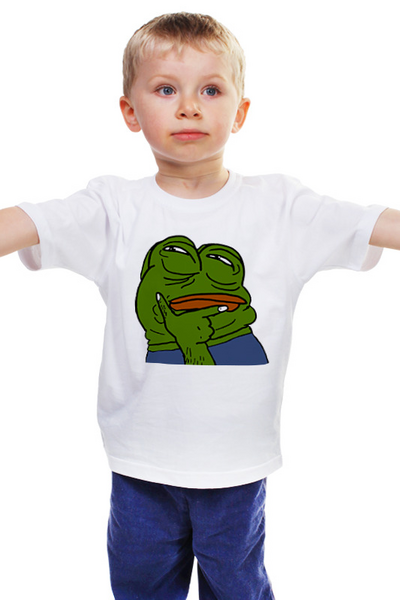 Заказать детскую футболку в Москве. Детская футболка классическая унисекс Pepe the Frog от denis01001 - готовые дизайны и нанесение принтов.