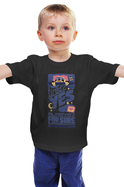 Заказать детскую футболку в Москве. Детская футболка классическая унисекс Вечно уставший от ISliM - готовые дизайны и нанесение принтов.