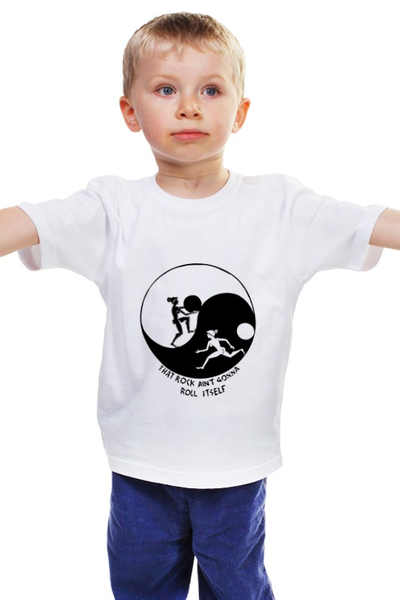 Заказать детскую футболку в Москве. Детская футболка классическая унисекс Инь Ян от Max Movko - готовые дизайны и нанесение принтов.