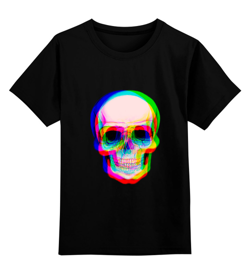 Заказать детскую футболку в Москве. Детская футболка классическая унисекс Череп 3D от skull - готовые дизайны и нанесение принтов.
