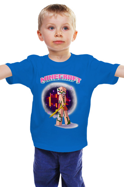 Заказать детскую футболку в Москве. Детская футболка классическая унисекс Minecraft     от T-shirt print  - готовые дизайны и нанесение принтов.