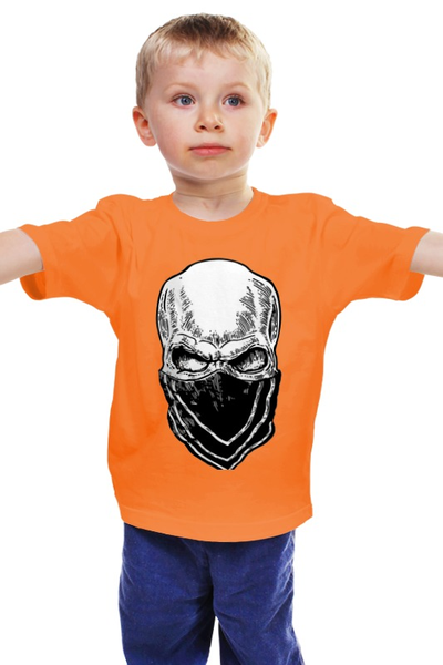 Заказать детскую футболку в Москве. Детская футболка классическая унисекс Череп в бандане от denis01001 - готовые дизайны и нанесение принтов.