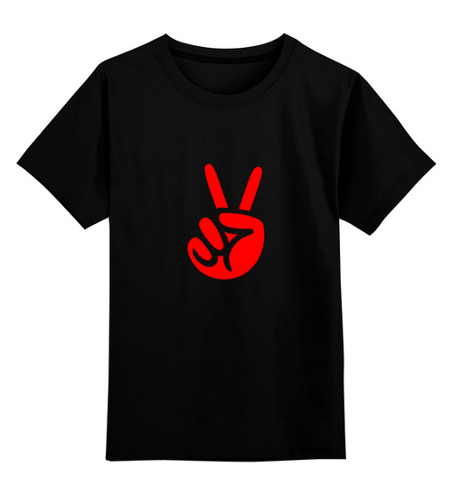 Заказать детскую футболку в Москве. Детская футболка классическая унисекс Victory hand от THE_NISE  - готовые дизайны и нанесение принтов.