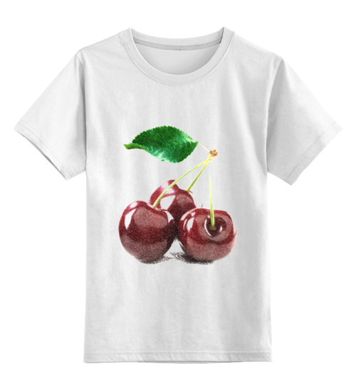 Заказать детскую футболку в Москве. Детская футболка классическая унисекс Вишня от valezar - готовые дизайны и нанесение принтов.