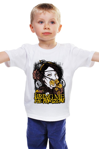 Заказать детскую футболку в Москве. Детская футболка классическая унисекс Bring Me The Horizon от inPrintio - готовые дизайны и нанесение принтов.