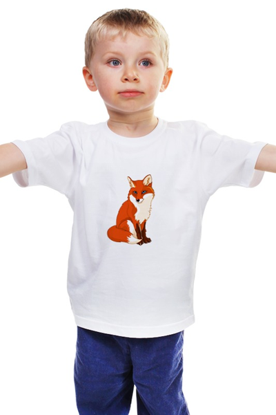 Заказать детскую футболку в Москве. Детская футболка классическая унисекс Лисица от YellowCloverShop - готовые дизайны и нанесение принтов.