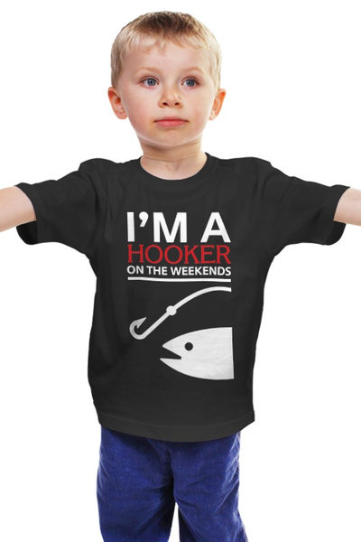 Заказать детскую футболку в Москве. Детская футболка классическая унисекс I m Hooker от coolmag - готовые дизайны и нанесение принтов.