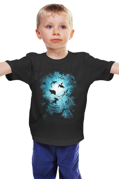Заказать детскую футболку в Москве. Детская футболка классическая унисекс Подводный Мир от printik - готовые дизайны и нанесение принтов.