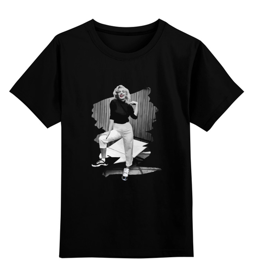 Заказать детскую футболку в Москве. Детская футболка классическая унисекс Мэрилин Монро (Marilyn Monroe) от coolmag - готовые дизайны и нанесение принтов.