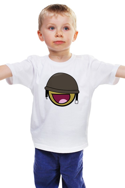 Заказать детскую футболку в Москве. Детская футболка классическая унисекс Смайлик  от aleks_say - готовые дизайны и нанесение принтов.