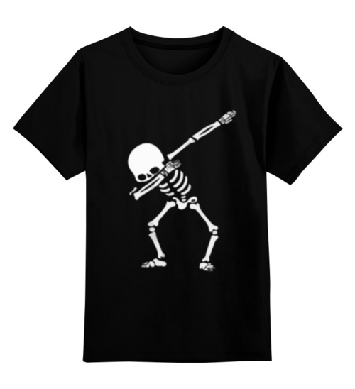 Заказать детскую футболку в Москве. Детская футболка классическая унисекс Скелет Танцует Дэб от MariYang  - готовые дизайны и нанесение принтов.