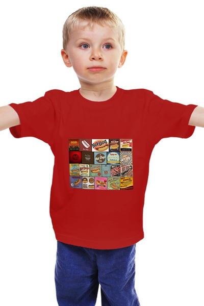 Заказать детскую футболку в Москве. Детская футболка классическая унисекс Hot Dog от Виктор Гришин - готовые дизайны и нанесение принтов.