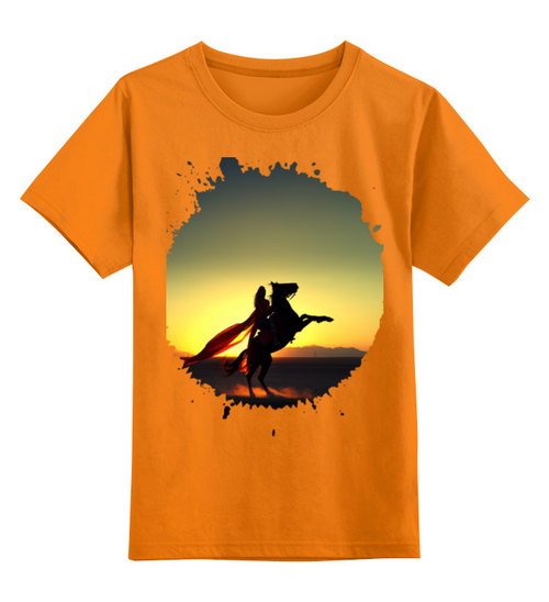 Заказать детскую футболку в Москве. Детская футболка классическая унисекс На коне от Оксана Музыка - готовые дизайны и нанесение принтов.