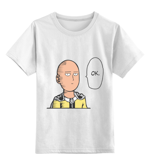 Заказать детскую футболку в Москве. Детская футболка классическая унисекс One Punch Man  от cherdantcev - готовые дизайны и нанесение принтов.