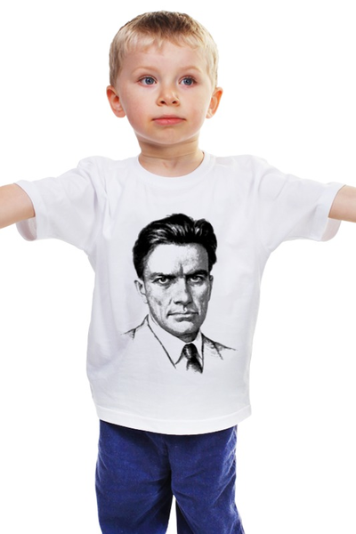 Заказать детскую футболку в Москве. Детская футболка классическая унисекс В.В. Маяковский от valezar - готовые дизайны и нанесение принтов.
