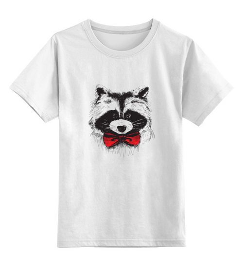 Заказать детскую футболку в Москве. Детская футболка классическая унисекс Енотик   от THE_NISE  - готовые дизайны и нанесение принтов.