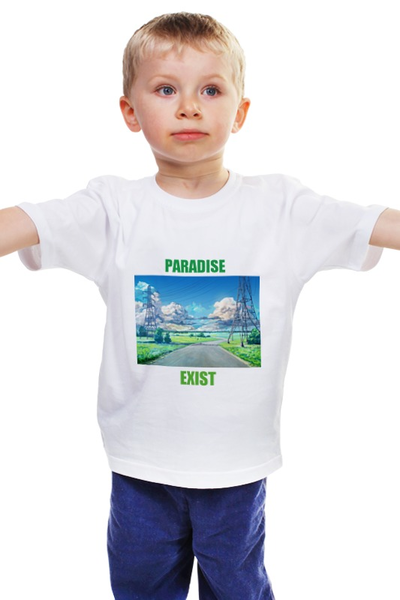 Заказать детскую футболку в Москве. Детская футболка классическая унисекс Paradise exist от qwee12 - готовые дизайны и нанесение принтов.