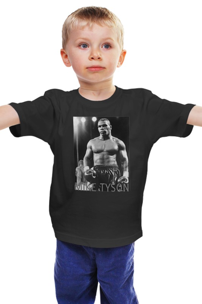 Заказать детскую футболку в Москве. Детская футболка классическая унисекс Mike Tyson от KinoArt - готовые дизайны и нанесение принтов.