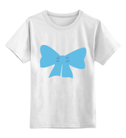 Заказать детскую футболку в Москве. Детская футболка классическая унисекс голубой бант от nikol - готовые дизайны и нанесение принтов.