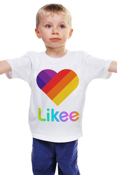 Заказать детскую футболку в Москве. Детская футболка классическая унисекс Likee (LIKE Video) от weeert - готовые дизайны и нанесение принтов.