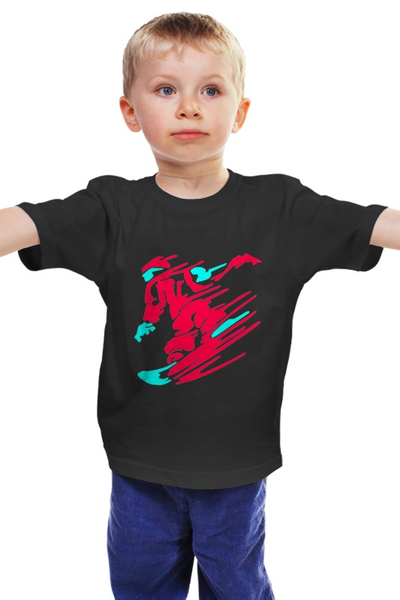 Заказать детскую футболку в Москве. Детская футболка классическая унисекс Сноубордист от hideo_kojima - готовые дизайны и нанесение принтов.