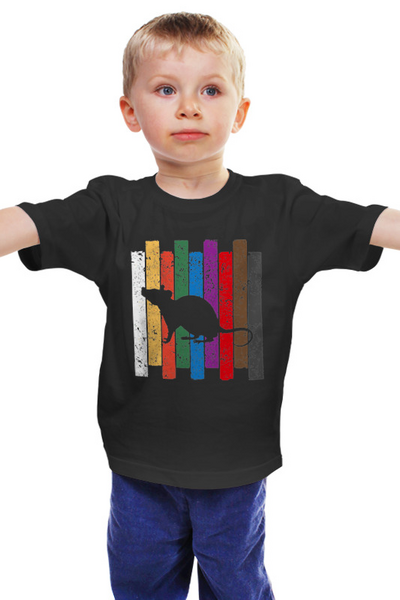 Заказать детскую футболку в Москве. Детская футболка классическая унисекс Крыса от skynatural - готовые дизайны и нанесение принтов.