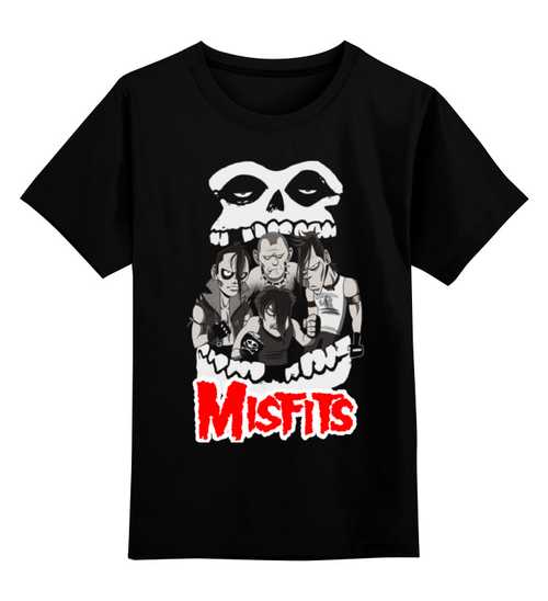 Заказать детскую футболку в Москве. Детская футболка классическая унисекс Misfits band от Leichenwagen - готовые дизайны и нанесение принтов.