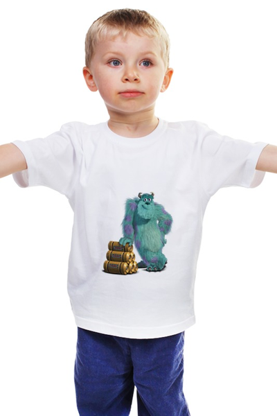 Заказать детскую футболку в Москве. Детская футболка классическая унисекс Джеймс Пи Салливан (Салли) от Vinli.shop  - готовые дизайны и нанесение принтов.