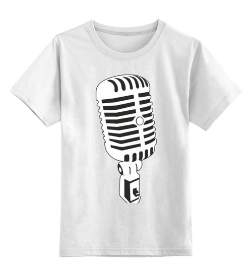Заказать детскую футболку в Москве. Детская футболка классическая унисекс Микрофон от Юрий Чингаев - готовые дизайны и нанесение принтов.