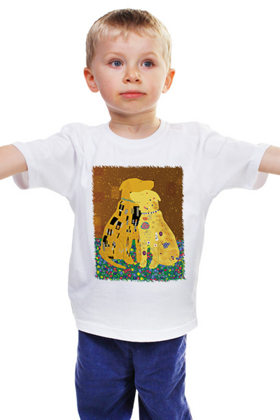 Заказать детскую футболку в Москве. Детская футболка классическая унисекс ✱The Kiss Dog✱ от balden - готовые дизайны и нанесение принтов.