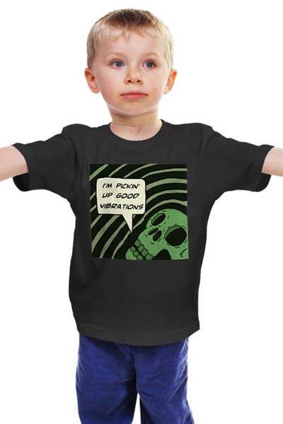 Заказать детскую футболку в Москве. Детская футболка классическая унисекс Good Vibrations от Tony Vivaldi - готовые дизайны и нанесение принтов.