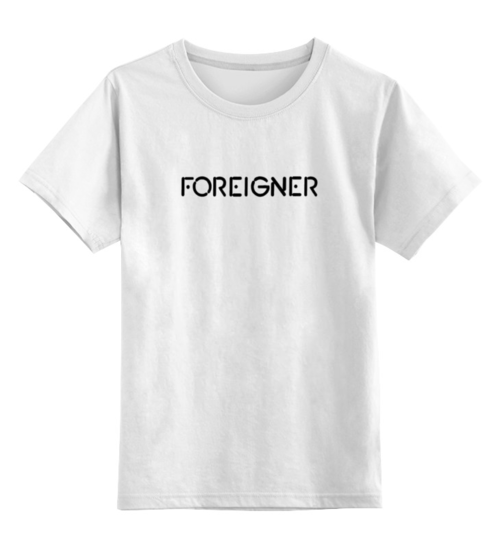 Заказать детскую футболку в Москве. Детская футболка классическая унисекс Foreigner от Fedor - готовые дизайны и нанесение принтов.