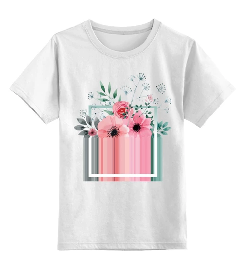 Заказать детскую футболку в Москве. Детская футболка классическая унисекс Bloom от CoolColor  - готовые дизайны и нанесение принтов.