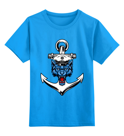 Заказать детскую футболку в Москве. Детская футболка классическая унисекс Морской Волк от balden - готовые дизайны и нанесение принтов.