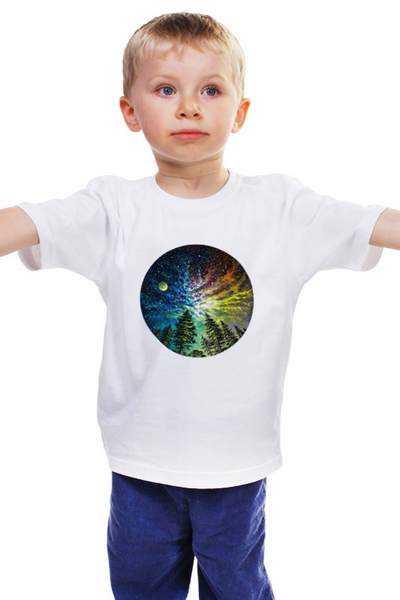 Заказать детскую футболку в Москве. Детская футболка классическая унисекс Космос Небо Звезды от MariYang  - готовые дизайны и нанесение принтов.